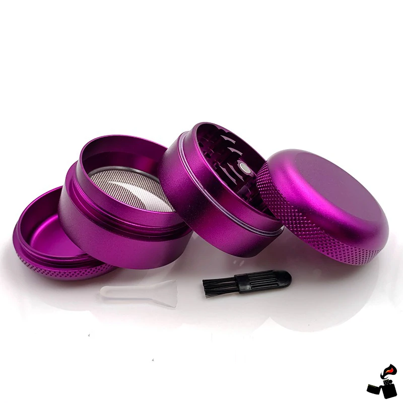 Grinder En Métal 4 Couches SOARFLY - 6,3 Cm, Avec Racloir Et Brosse, Pour Herbes Et épices