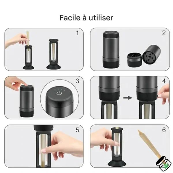 Grinder Électrique 2-en-1 — Broyeur Et Remplisseur de Tubes Fonction