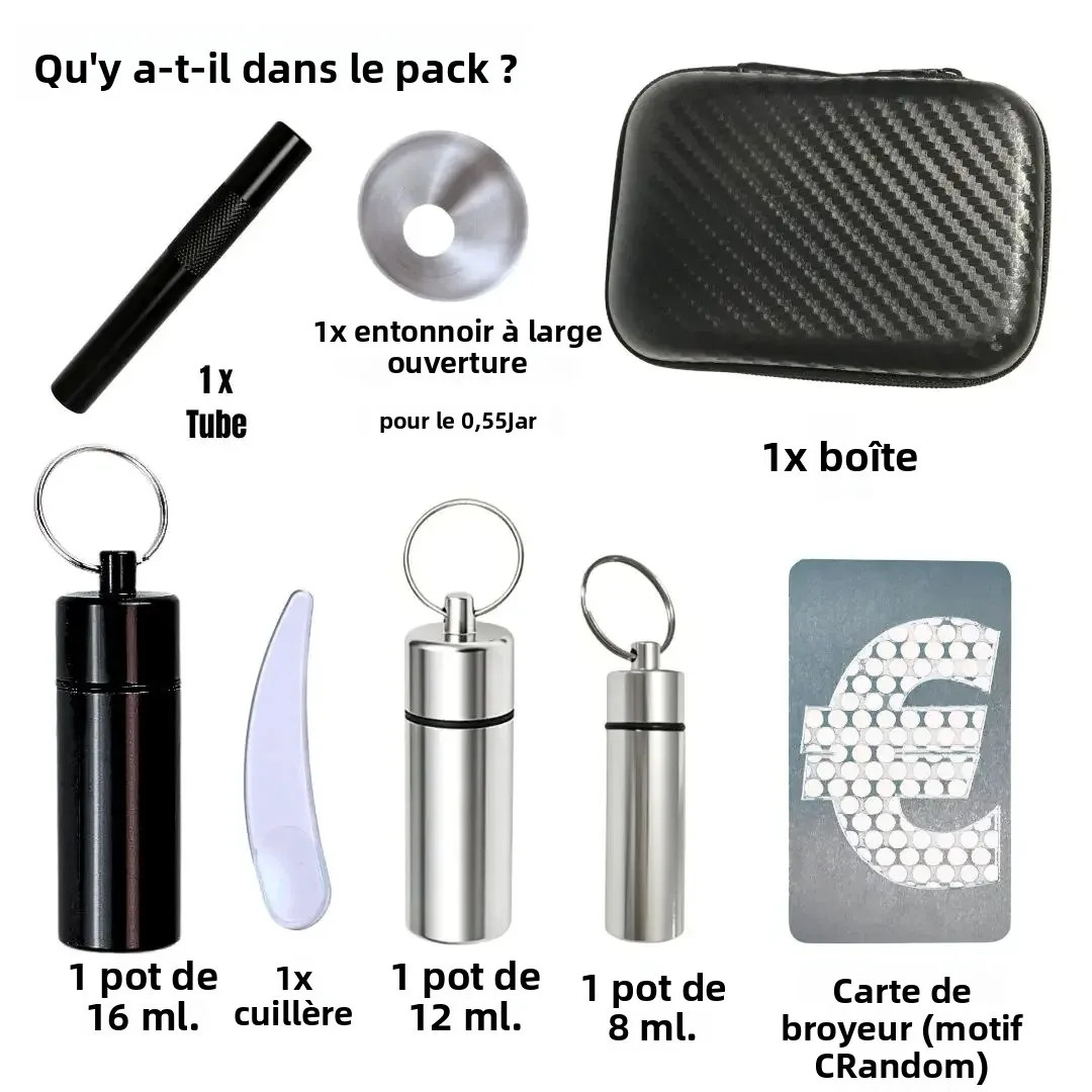 Grinder Card Portable avec Bouteille et Entonnoir en Aluminium – Image 5