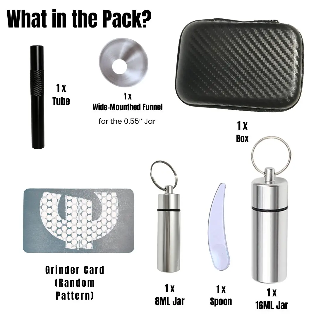 Grinder Card Portable avec Bouteille et Entonnoir en Aluminium – Image 12