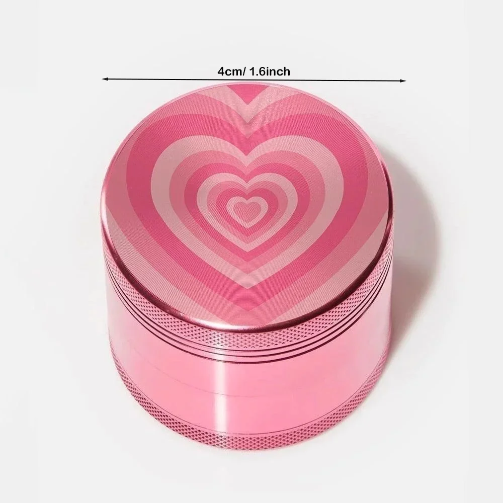 Grinder Aluminium Cœur Rose 4 Parties 40mm – Image 7