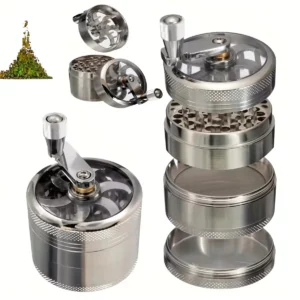 Grinder Aluminium 4 Pièces Forme Jante de Voiture