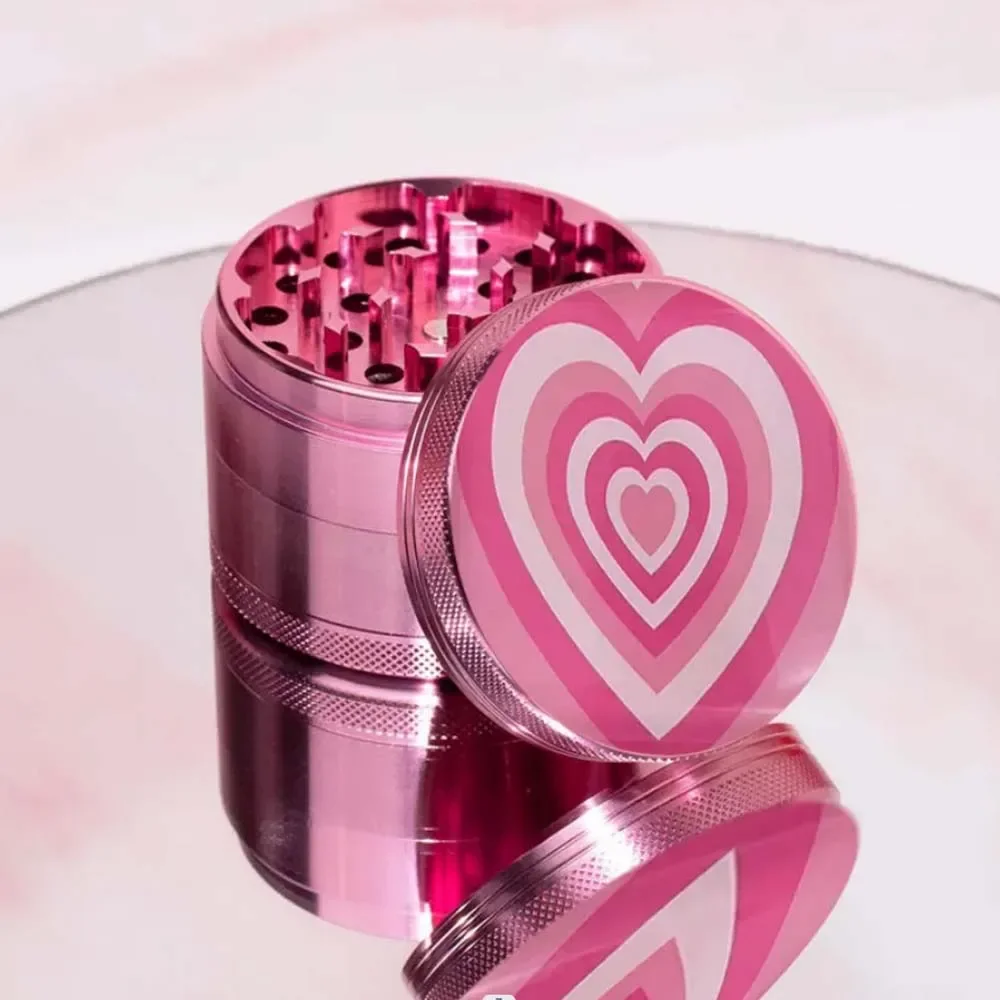Grinder Aluminium Cœur Rose 4 Parties 40mm – Image 2
