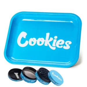 Combo Plateau à Rouler et Grinder Métal 2 Pièces Bleu