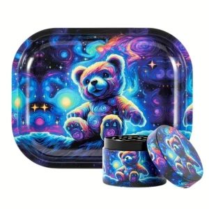 PUFFME Grinder Métal Ours Mignon avec Plateau
