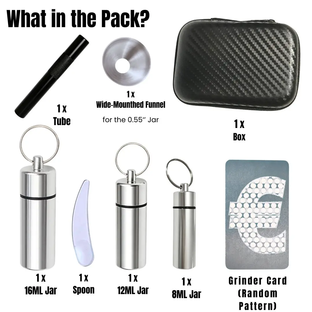Grinder Card Portable avec Bouteille et Entonnoir en Aluminium – Image 10
