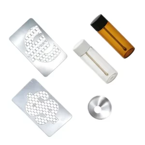 Grinder Card Portable avec Entonnoir et Bouteilles de Rangement
