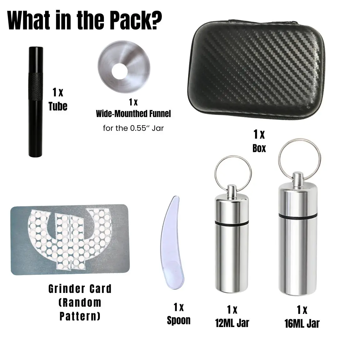 Grinder Card Portable avec Bouteille et Entonnoir en Aluminium – Image 11