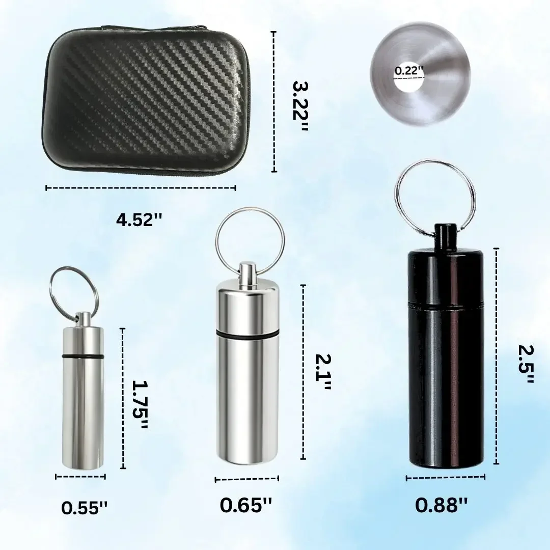 Grinder Card Portable avec Bouteille et Entonnoir en Aluminium – Image 2