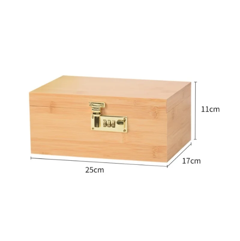 Coffret de Rangement en Bambou avec Plateau Amovible