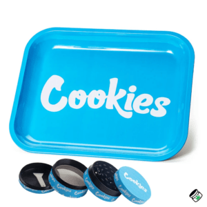 Combo Plateau à Rouler et Grinder Métal 2 Pièces Bleu