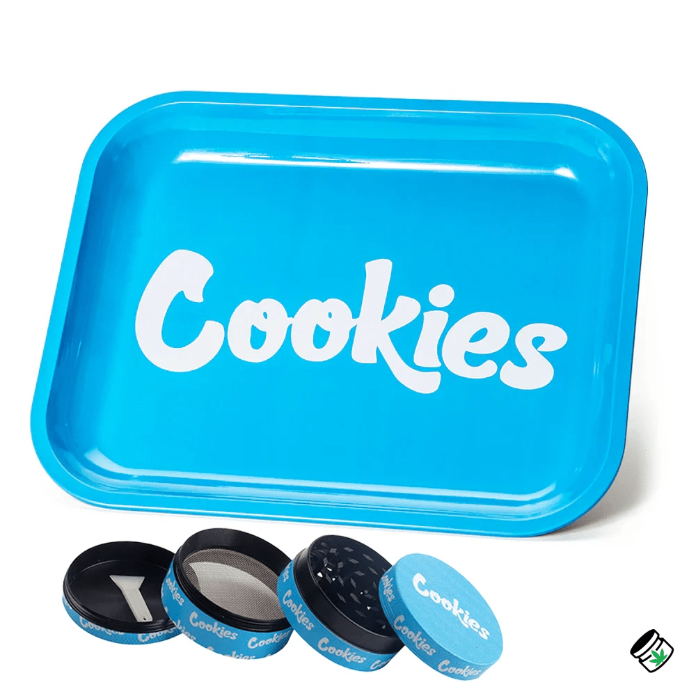 Combo Plateau à Rouler et Grinder Métal 2 Pièces Bleu