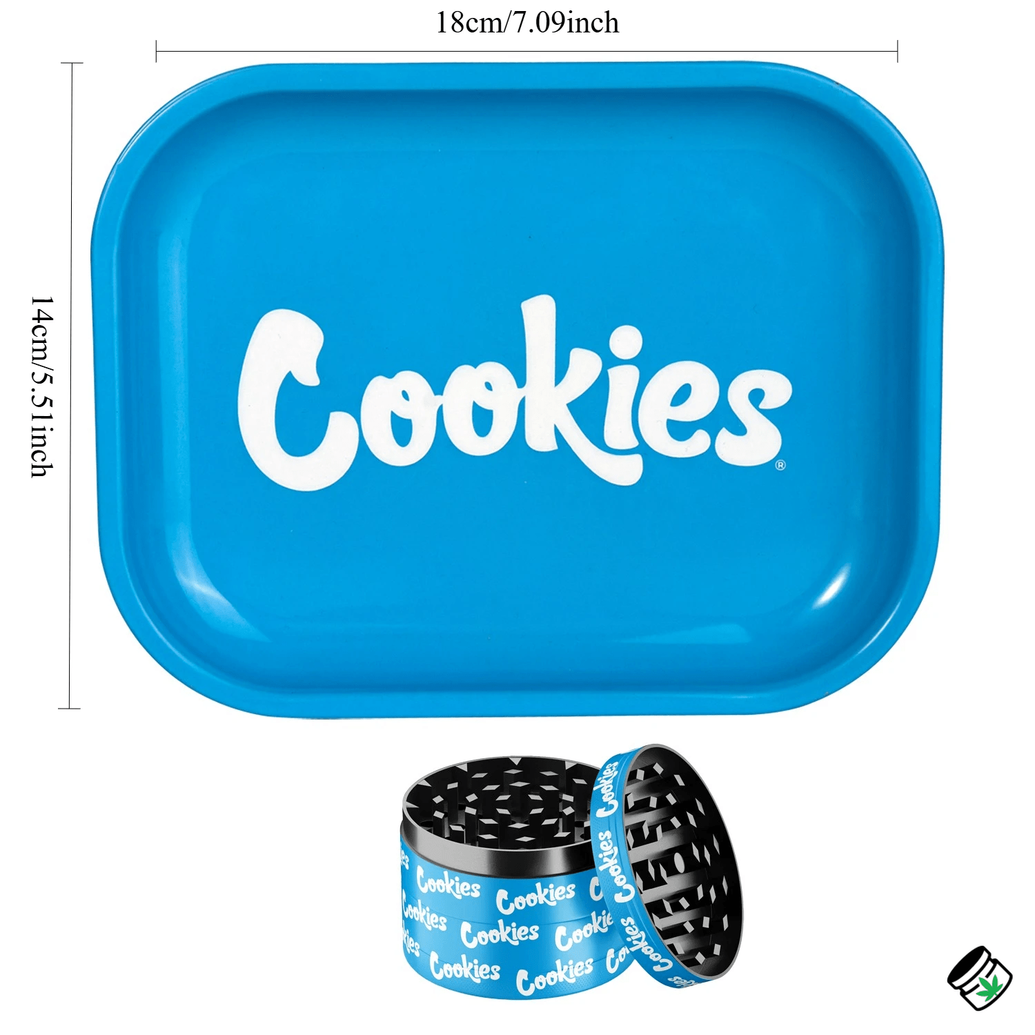 Combo Plateau à Rouler et Grinder Métal 2 Pièces Bleu – Image 4