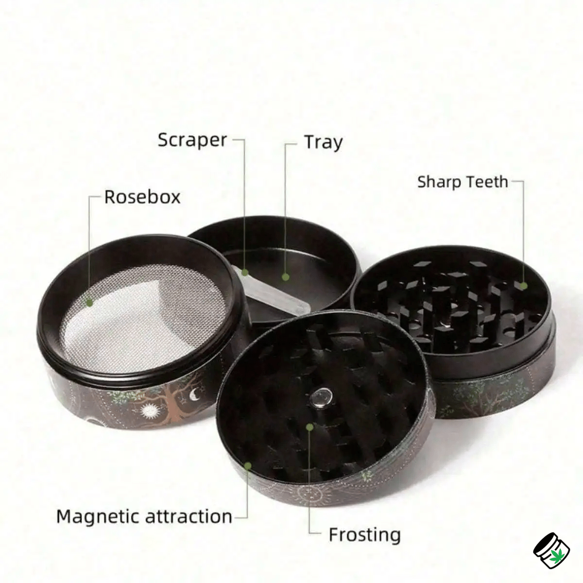 Grinder Métal Cartoon 4 Pièces 50mm – Image 4