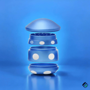 Grinder Aluminium Champignon 4 Pièces 63mm