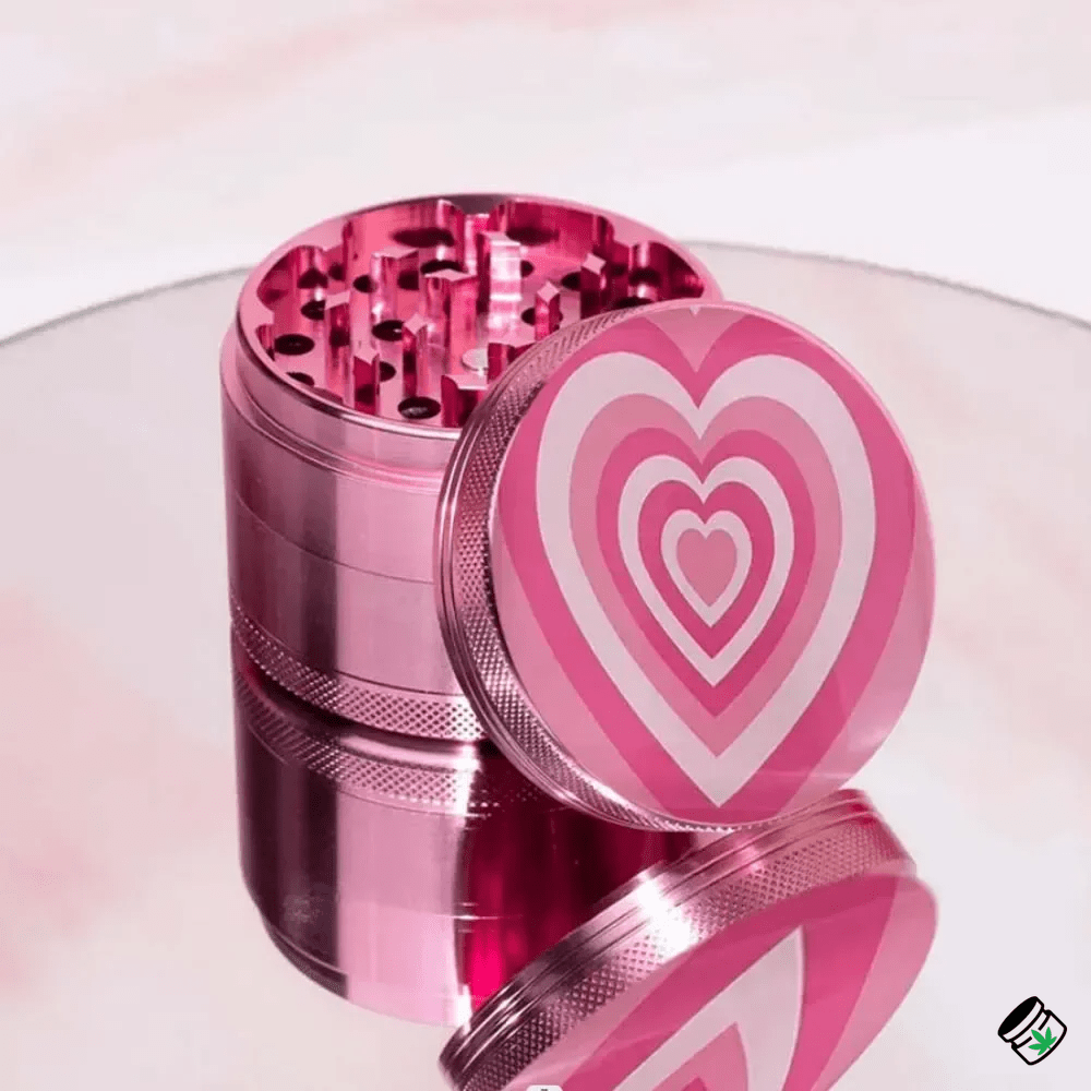 Grinder Aluminium Cœur Rose 4 Parties 40mm – Image 2
