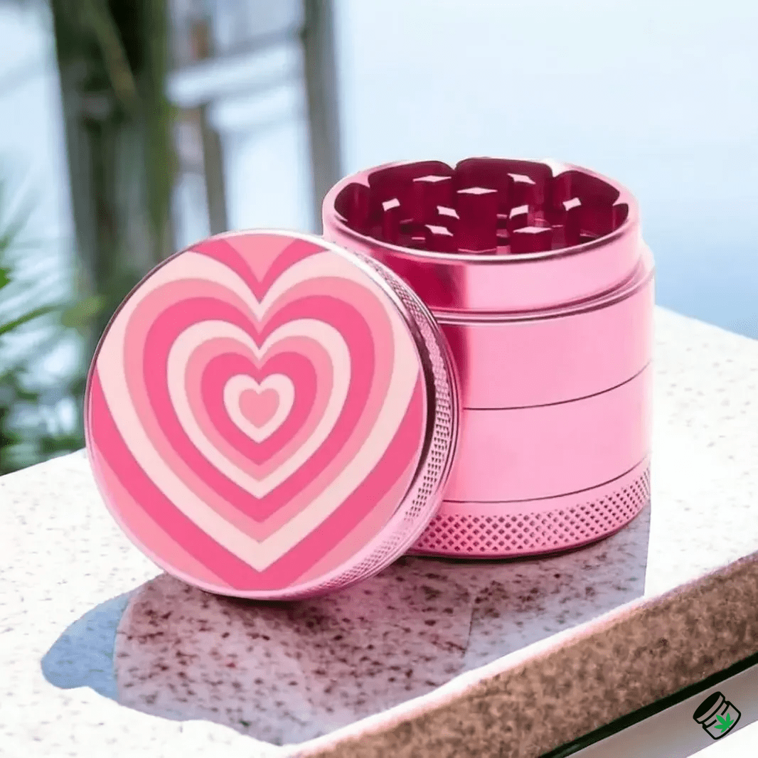 Grinder Aluminium Cœur Rose 4 Parties 40mm – Image 3