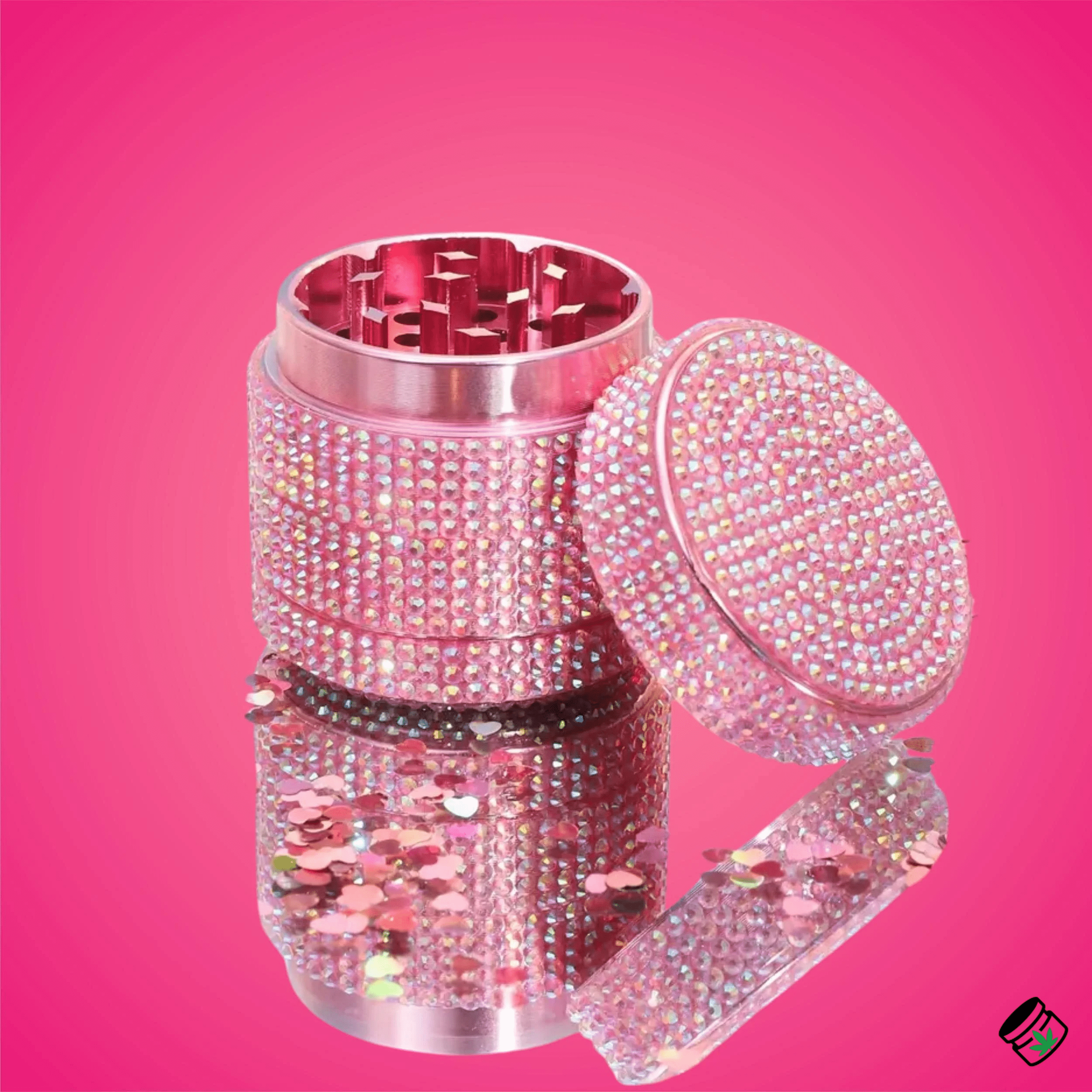 Grinder Aluminium Cœur Rose 4 Parties 40mm – Image 4