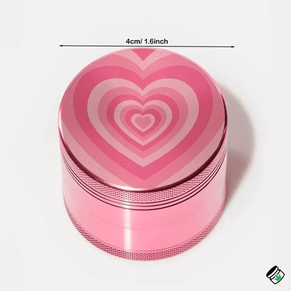 Grinder Aluminium Cœur Rose 4 Parties 40mm – Image 7