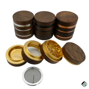 Grinder bois de noyer et aluminium 63 mm